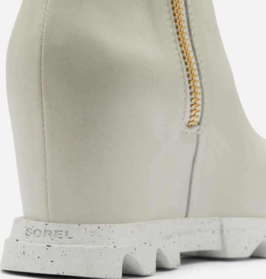 Women's Joan Of Arctic Wedge Iii Zip Eco Bootie Natural-Sea Salt Sorel Australia
