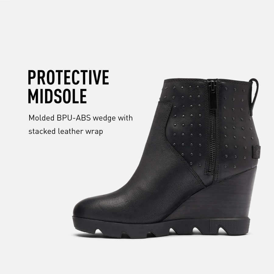 Women's Joan Uptown Bootie Stud Rain Waterproof Sorel Australia Black