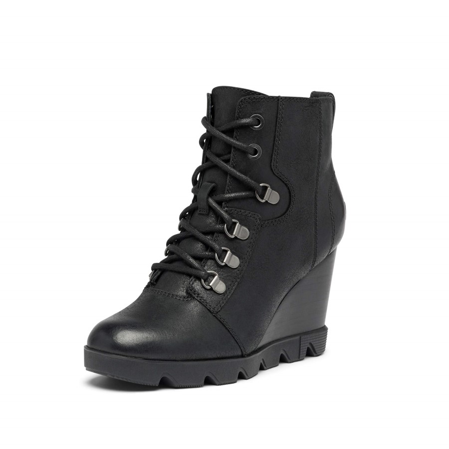 Women's Joan Uptown Lace Boot Rain Waterproof Black Sorel Australia
