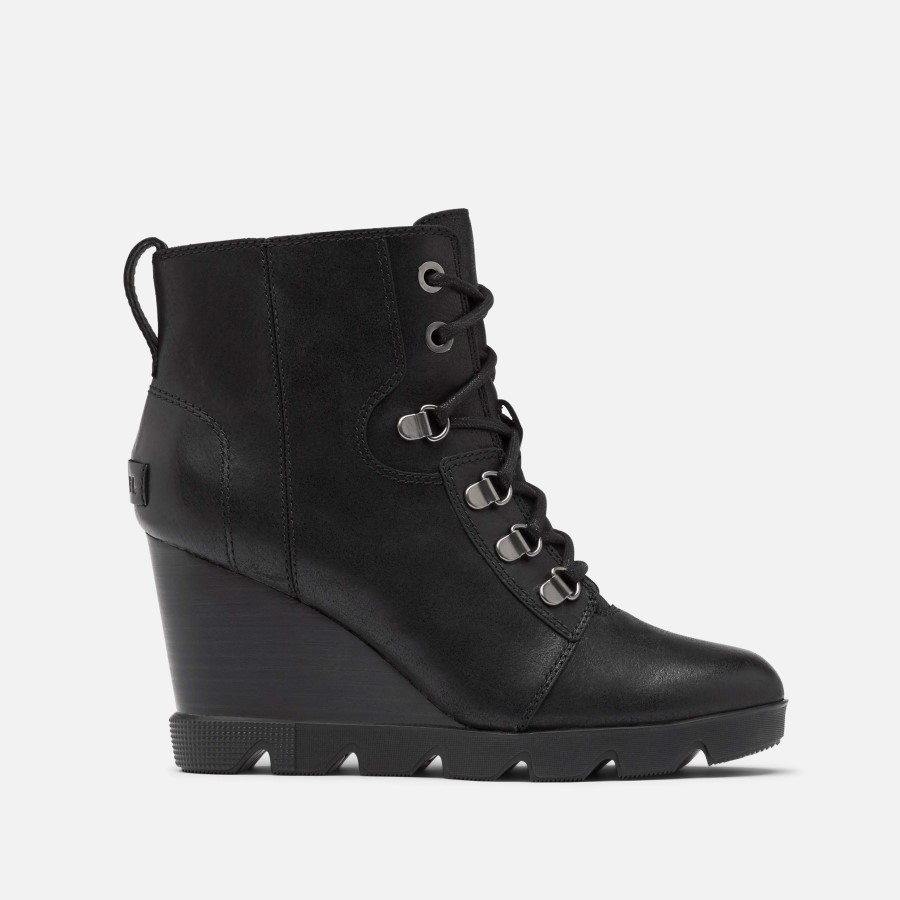 Women's Joan Uptown Lace Boot Rain Waterproof Black Sorel Australia
