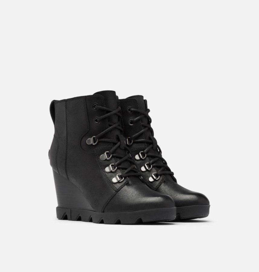 Women's Joan Uptown Lace Bootie Black Sorel Australia