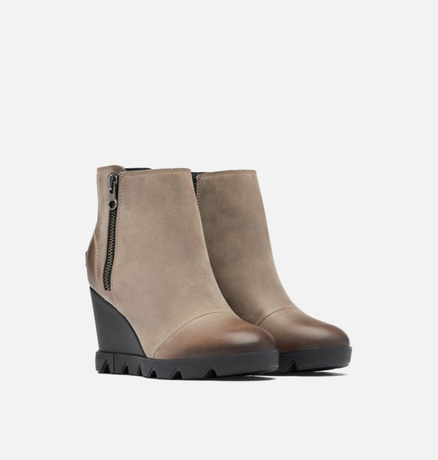 Women's Joan Uptown Zip Bootie Sorel Australia Khaki Ii-Black