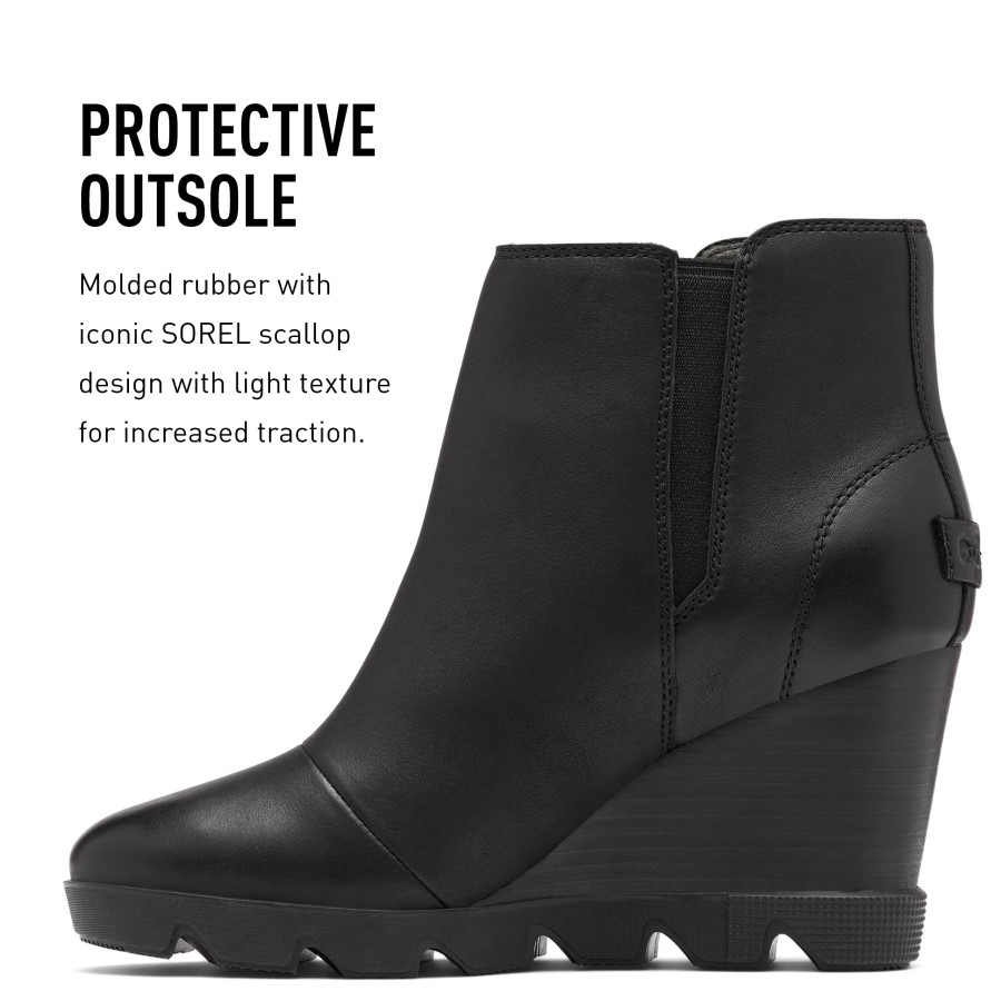 Women's Joan Uptown Zip Bootie Sorel Australia Quarry-Black