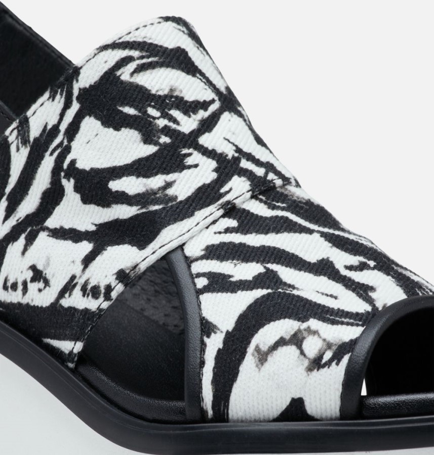 Women's Joanie Iii Slingback Wedge Sandal Sorel Australia White-Black
