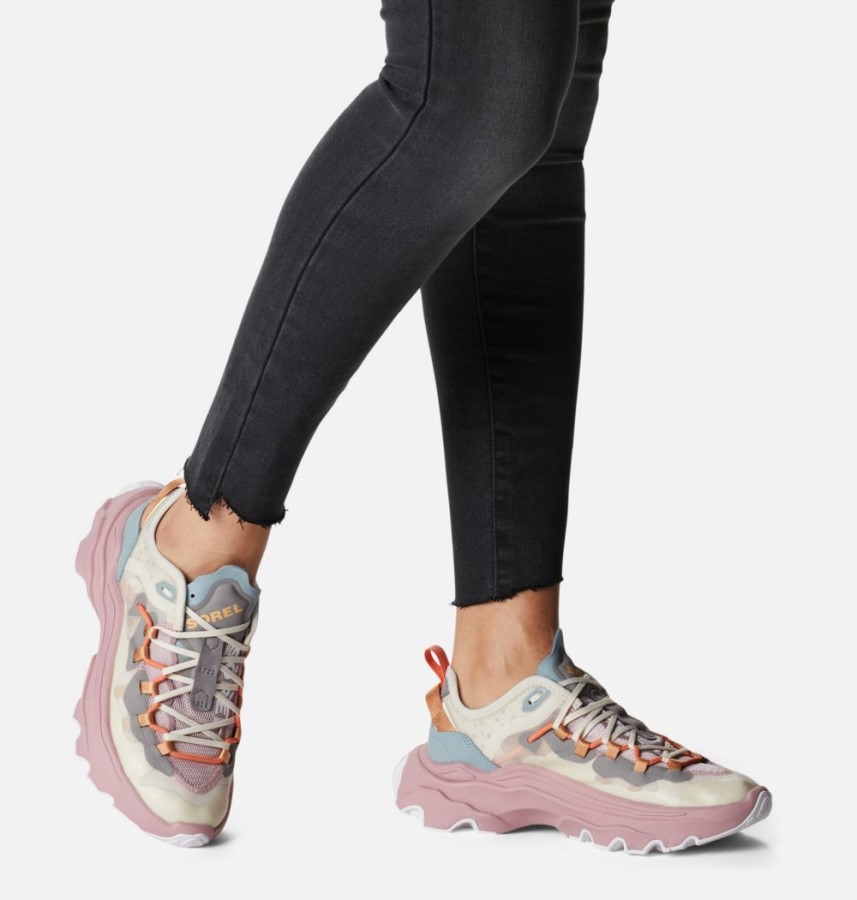 Women's Kinetic Breakthru Tech Lace Sneaker Chalk-Eraser Pink Sorel Australia