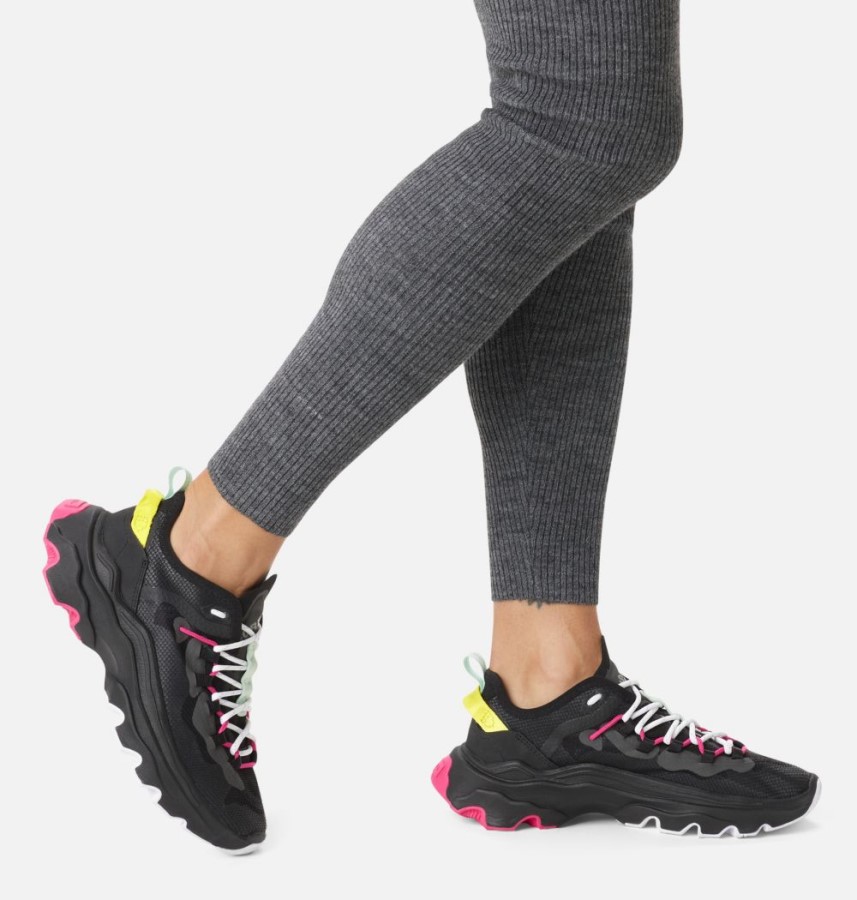 Women's Kinetic Breakthru Tech Lace Sneaker Sorel Australia Black-Chrome Grey