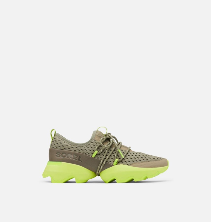 Women's Kinetic Impact Lace Trainer Sage-Acid Green Sorel Australia