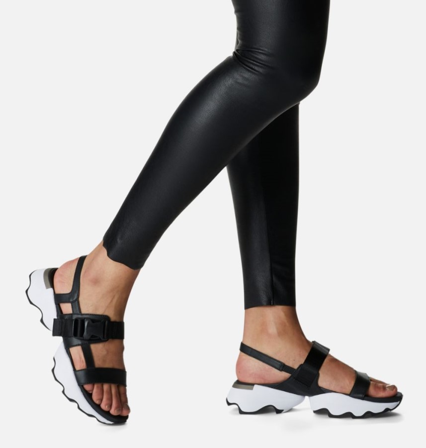 Women's Kinetic Impact Sling Sandal Sorel Australia Black-White