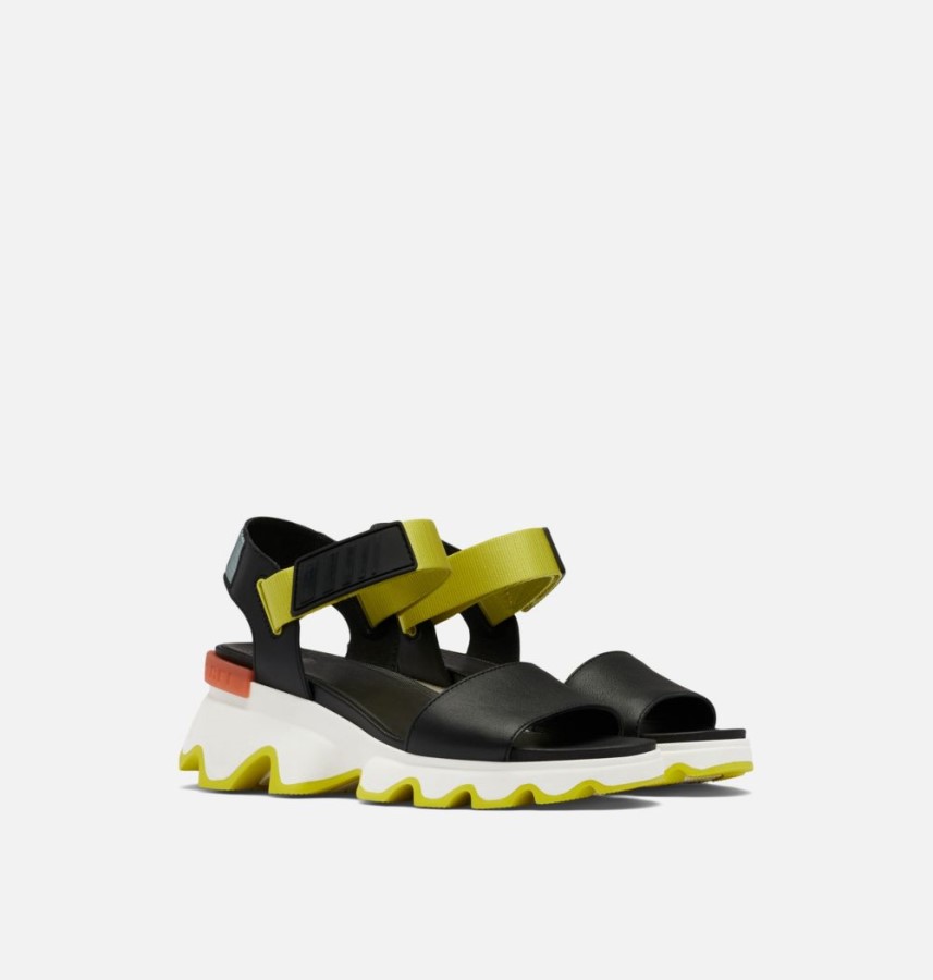 Women's Kinetic Sandal Black-Sea Salt Sorel Australia