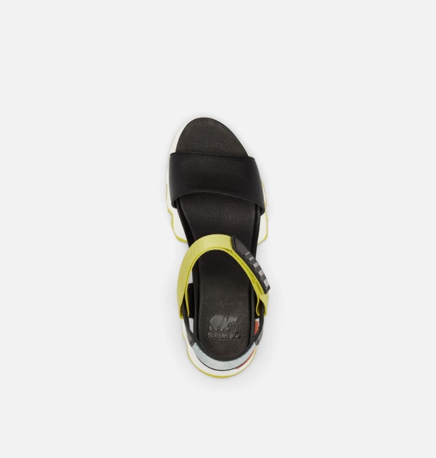 Women's Kinetic Sandal Black-Sea Salt Sorel Australia