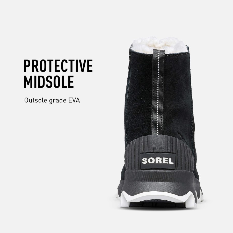 Women's Kinetic Short' Sneaker Black Sea Salt Sorel Australia