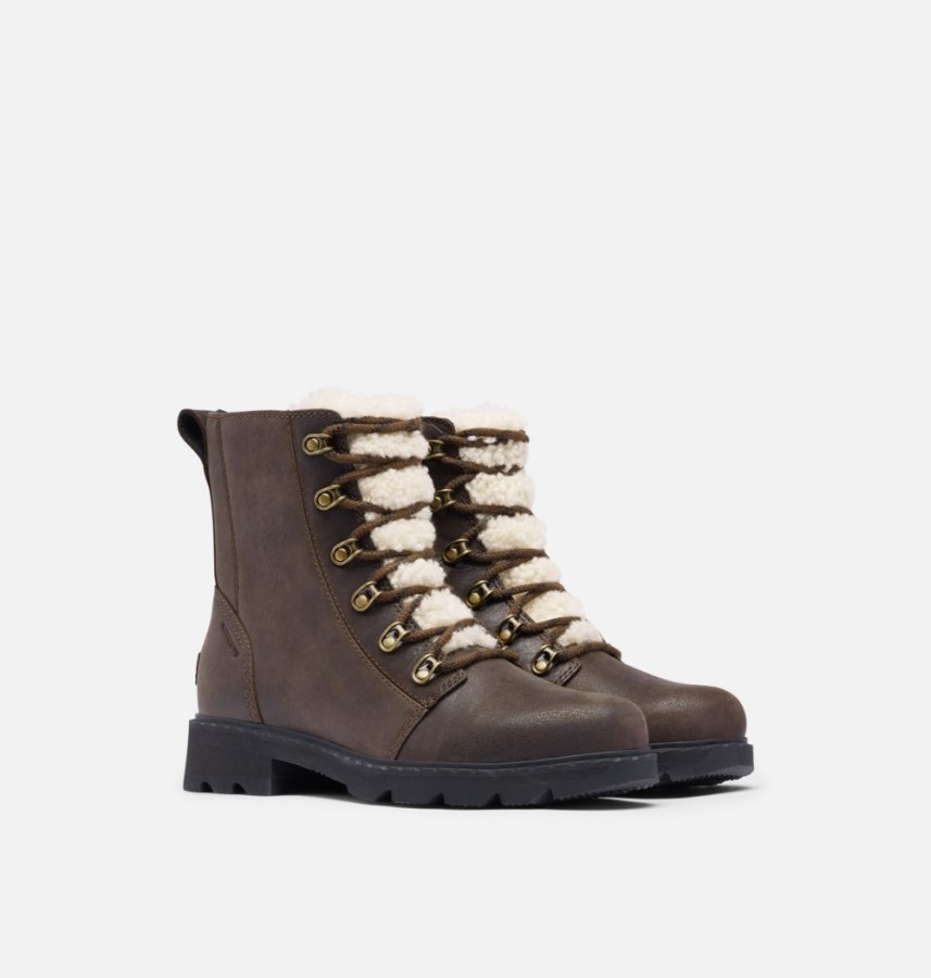 Women's Lennox Lace Cozy Boot Sorel Australia Blackened Brown
