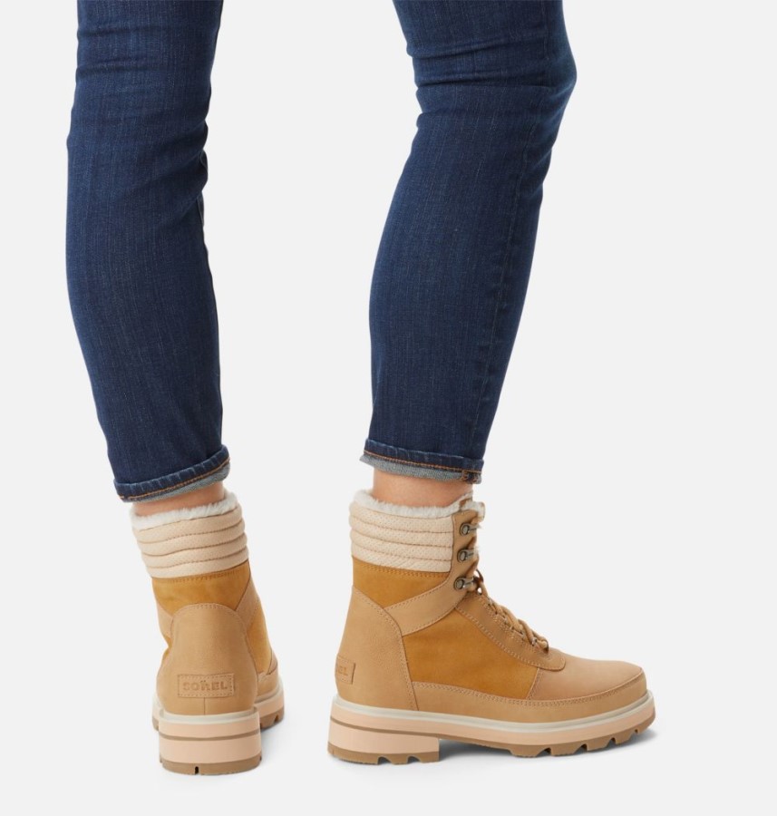 Women's Lennox Lace Cozy Stkd Boot Sorel Australia Geo Yellow-Curry