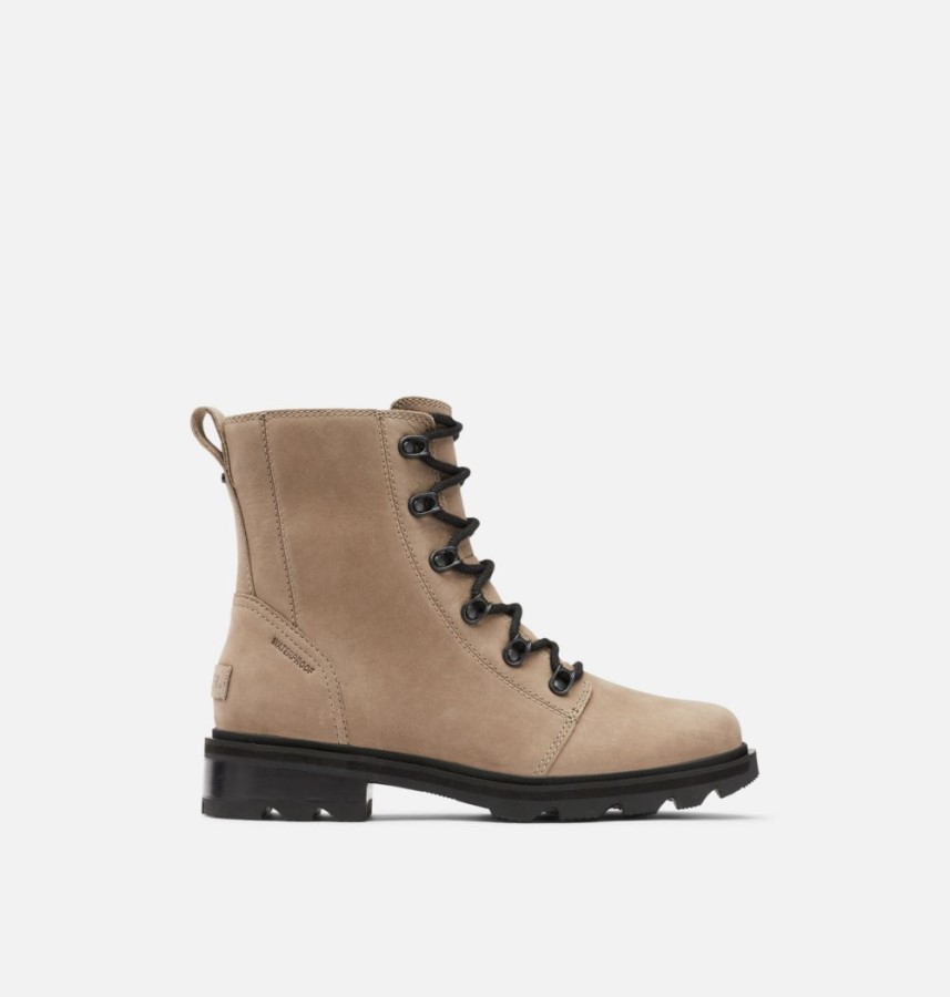Women's Lennox Lace Waterproof Boot Omega Taupe-Black Sorel Australia