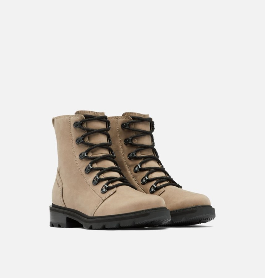 Women's Lennox Lace Waterproof Boot Omega Taupe-Black Sorel Australia