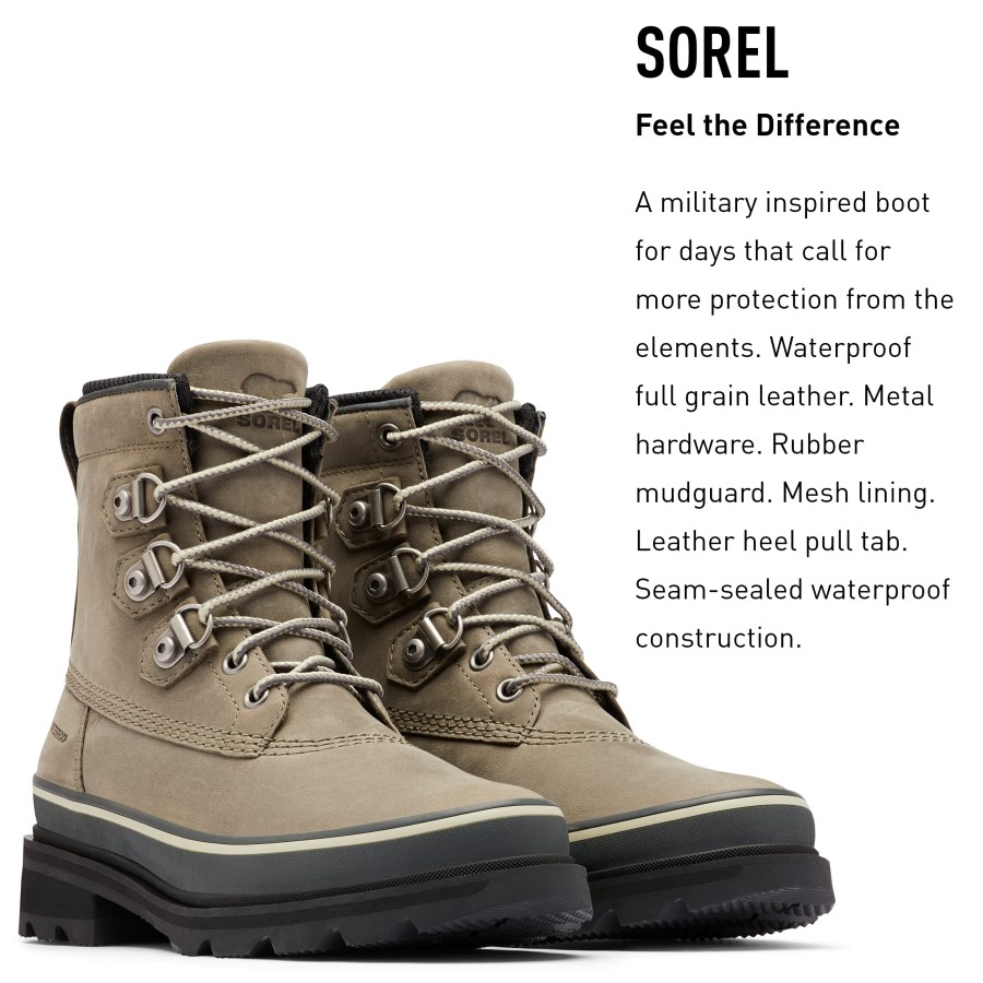 Women's Lennox Street Rain Boot Black-Ancient Fossil Sorel Australia