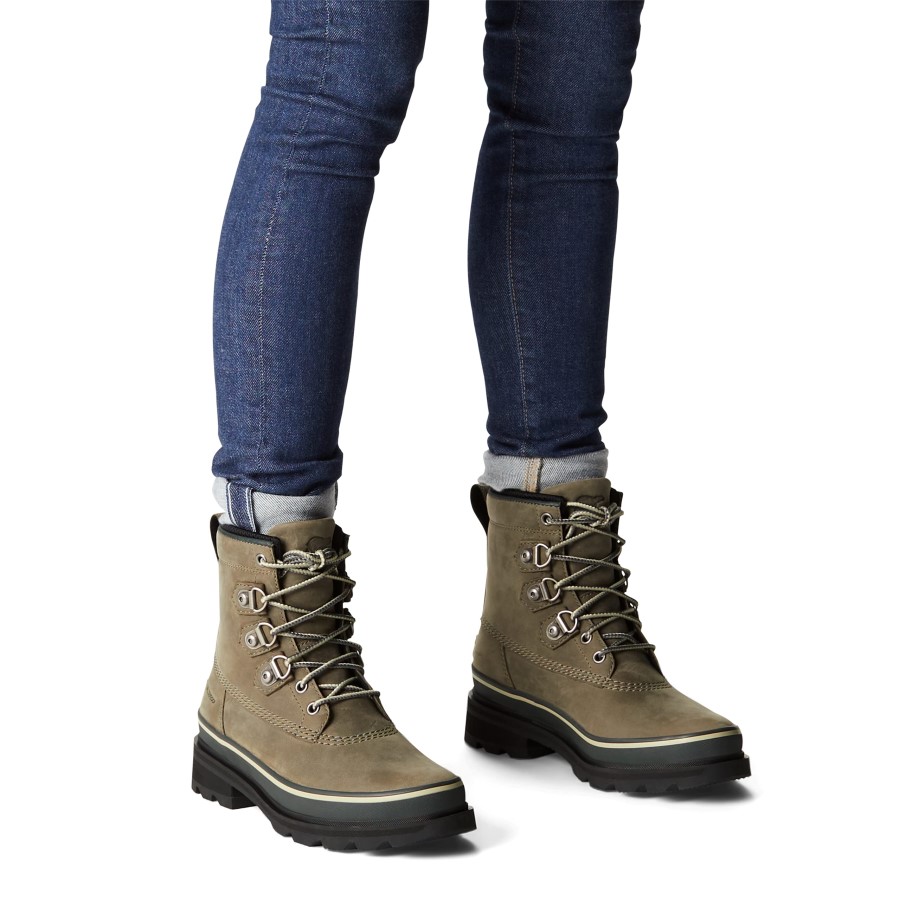 Women's Lennox Street Rain Boot Black-Ancient Fossil Sorel Australia