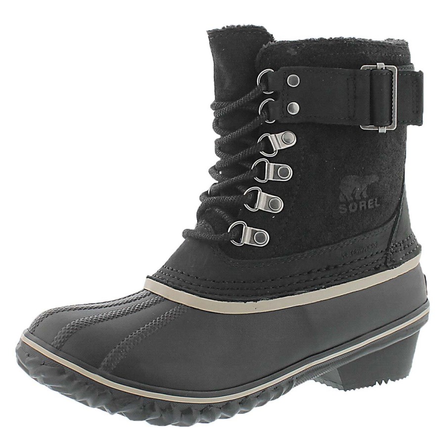 Women's Mid Calf Boot Black Silver Sage Sorel Australia