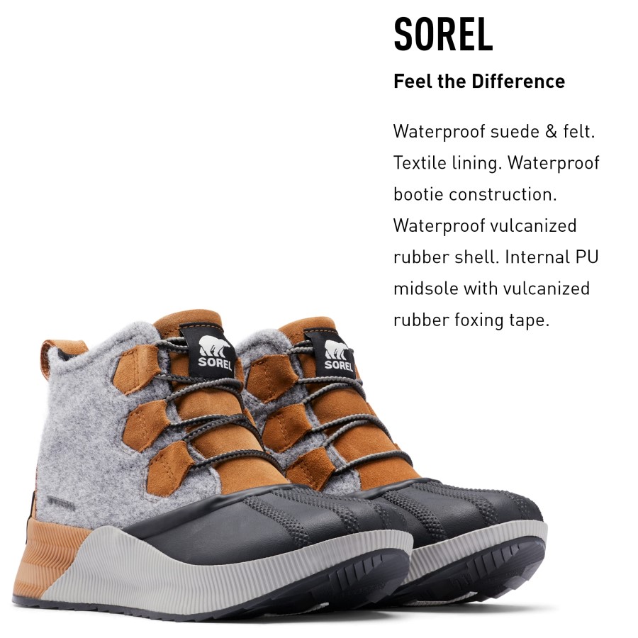 Women's Out 'N About Iii Classic Boot Waterproof Leather Sorel Australia Camel Brown Black