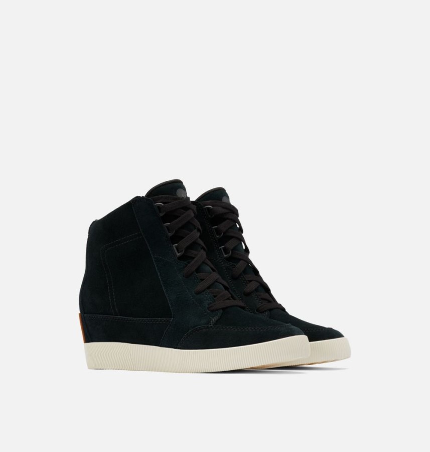 Women's Out N About Wedge Bootie Black-Sea Salt Sorel Australia