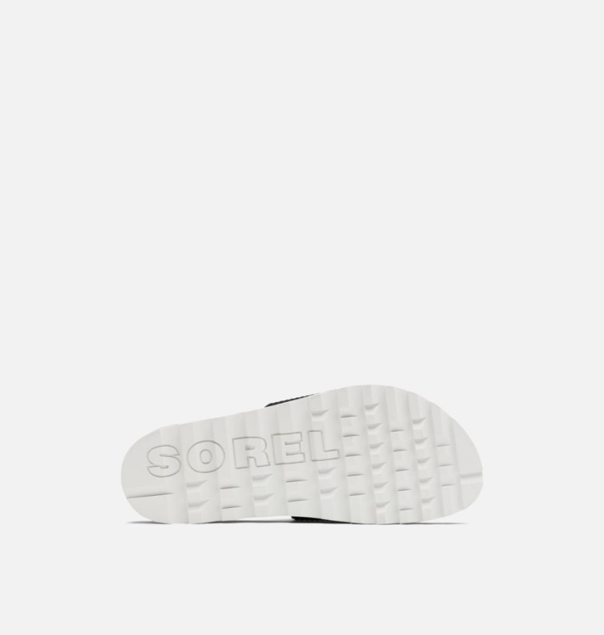 Women's Roaming Easy Slide Sandal Black-Sea Salt Sorel Australia
