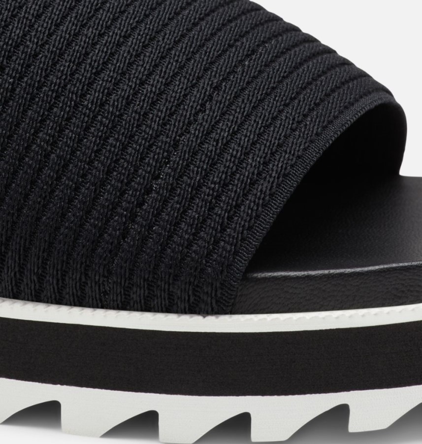 Women's Roaming Easy Slide Sandal Black-Sea Salt Sorel Australia
