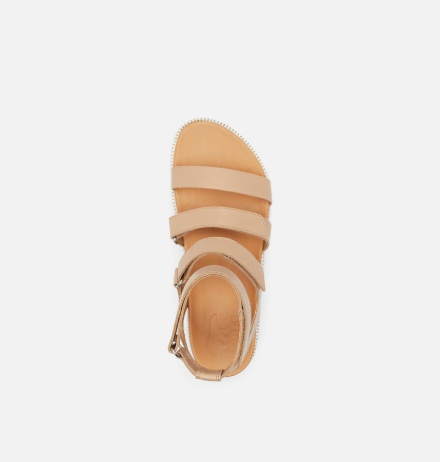 Women's Roaming Multi Strap Sandal Honest Beige Sorel Australia