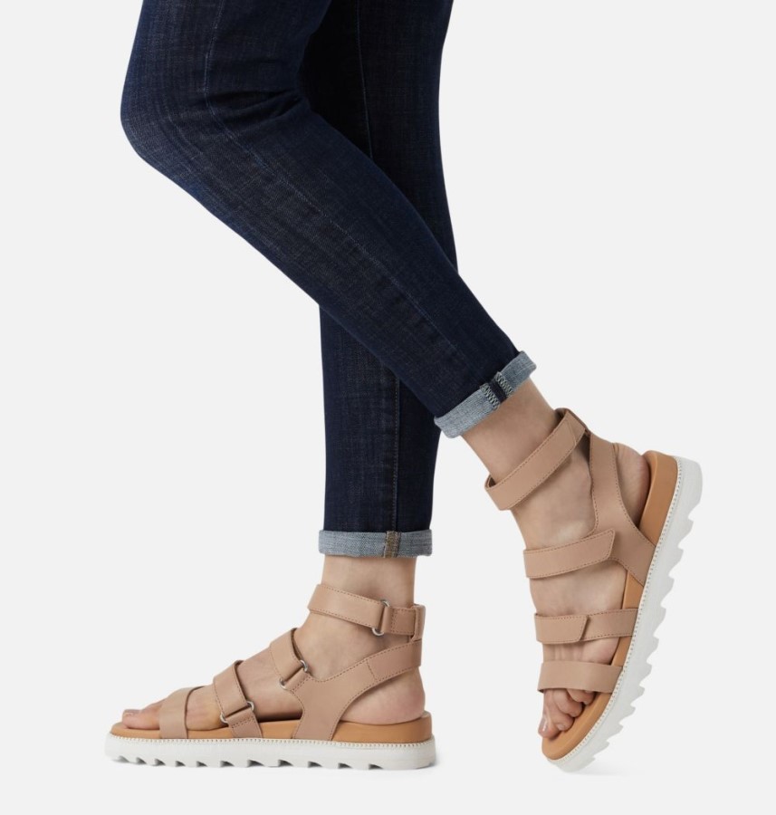 Women's Roaming Multi Strap Sandal Honest Beige Sorel Australia