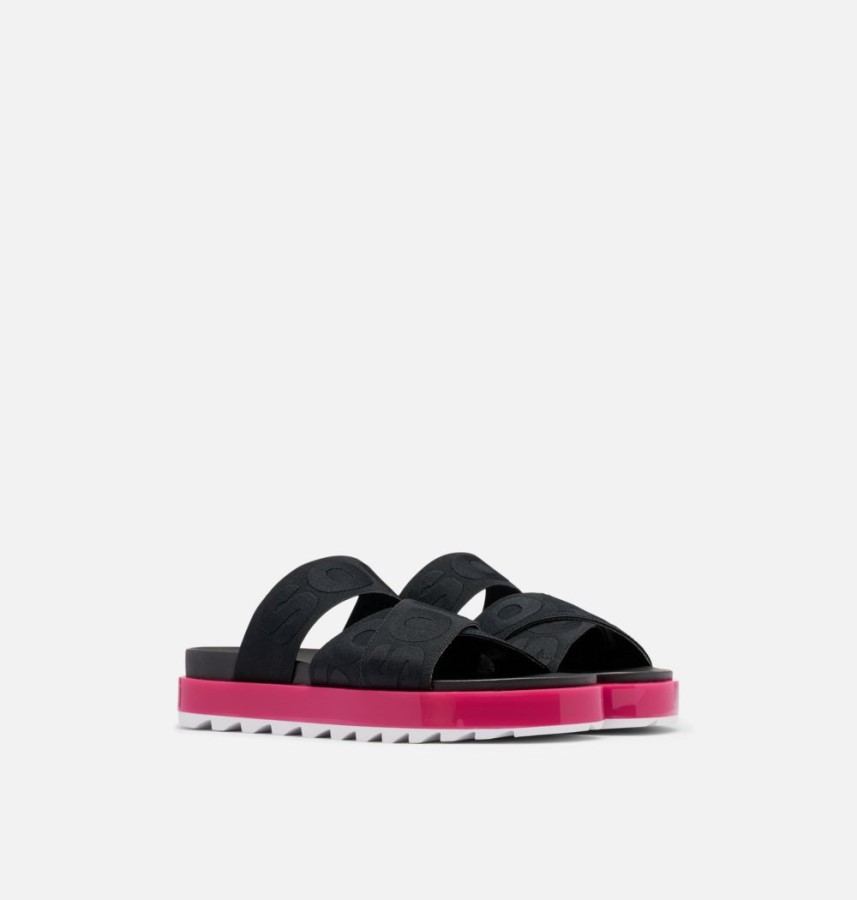 Women's Roaming Sport Slide Sandal Sorel Australia Black-Punch Pink