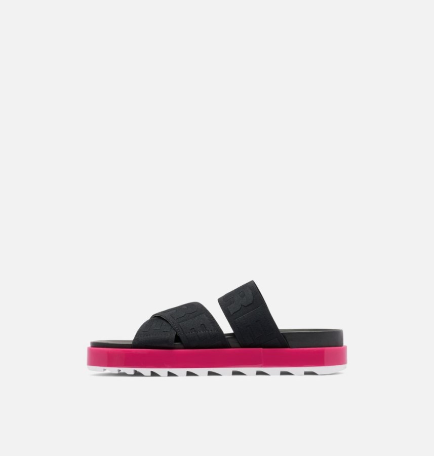 Women's Roaming Sport Slide Sandal Sorel Australia Black-Punch Pink