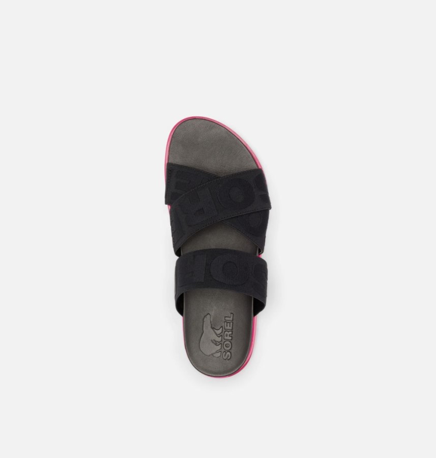 Women's Roaming Sport Slide Sandal Sorel Australia Black-Punch Pink
