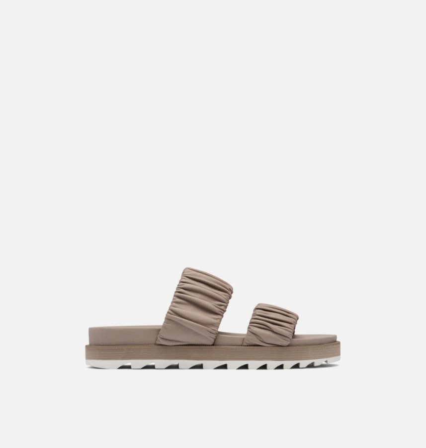 Women's Roaming Two Strap Slide Sandal Omega Taupe-Chalk Sorel Australia