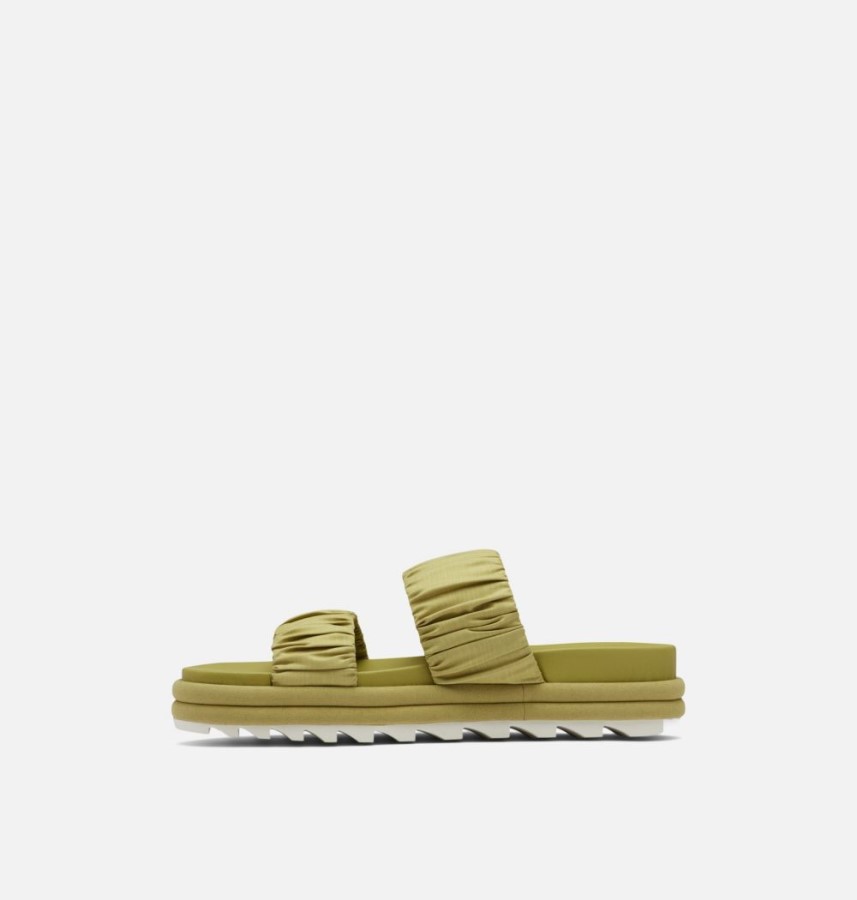 Women's Roaming Two Strap Slide Sandal Sorel Australia Olive Shade-Chalk