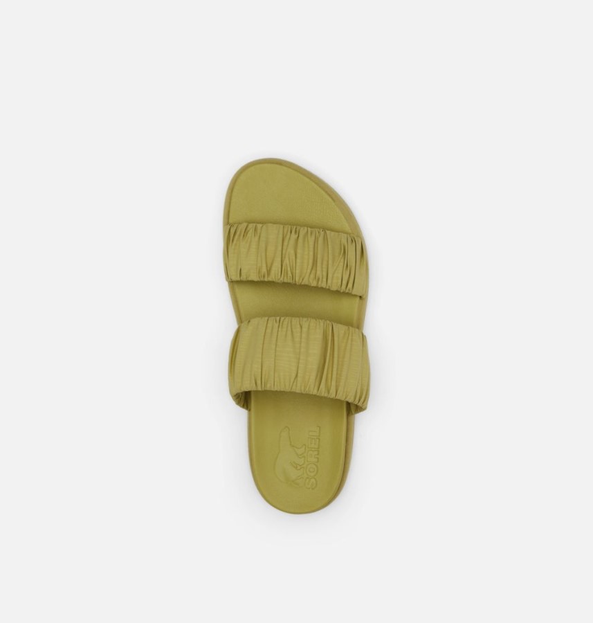 Women's Roaming Two Strap Slide Sandal Sorel Australia Olive Shade-Chalk