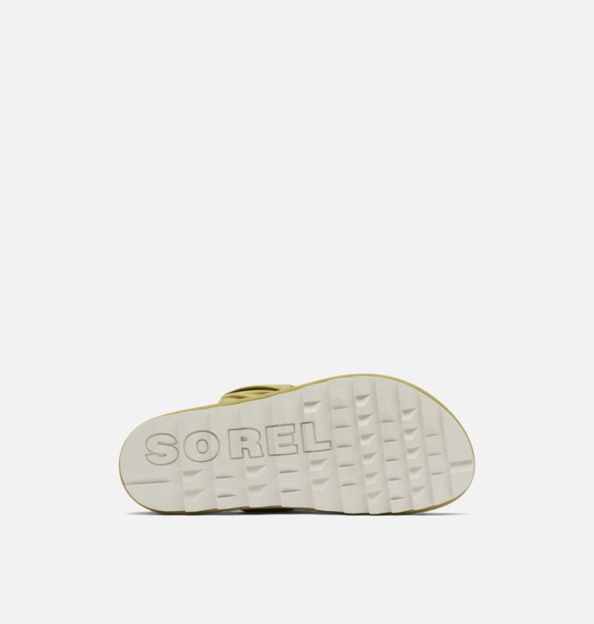 Women's Roaming Two Strap Slide Sandal Sorel Australia Olive Shade-Chalk