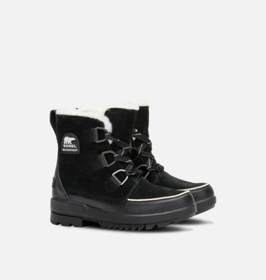 Women's Torino Ii Parc Shearling Waterproof Winter Bootie Black Sorel Australia