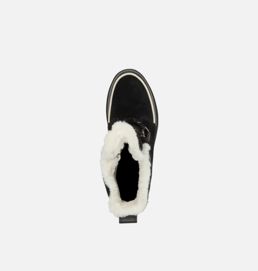 Women's Torino Ii Parc Shearling Waterproof Winter Bootie Black Sorel Australia