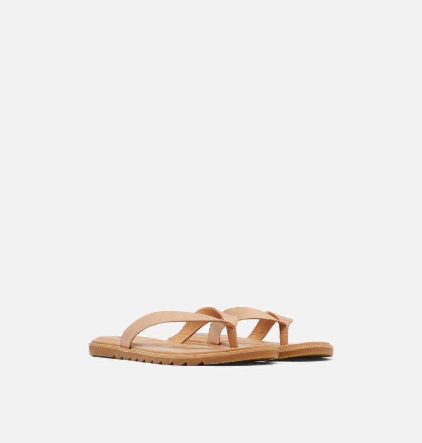 Womens Ella Ii Flip Sandal Honest Beige-Gum Sorel Australia