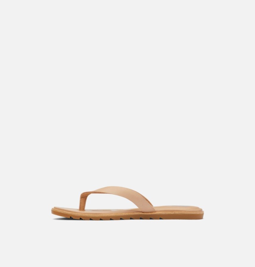 Womens Ella Ii Flip Sandal Honest Beige-Gum Sorel Australia