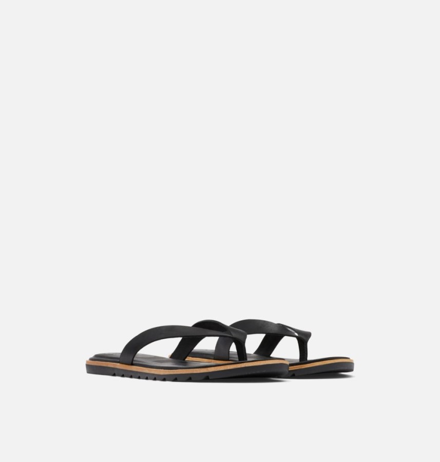 Womens Ella Ii Flip Sandal Sorel Australia Black-Sea Salt