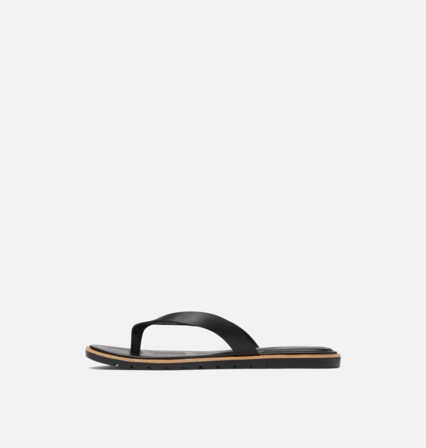 Womens Ella Ii Flip Sandal Sorel Australia Black-Sea Salt