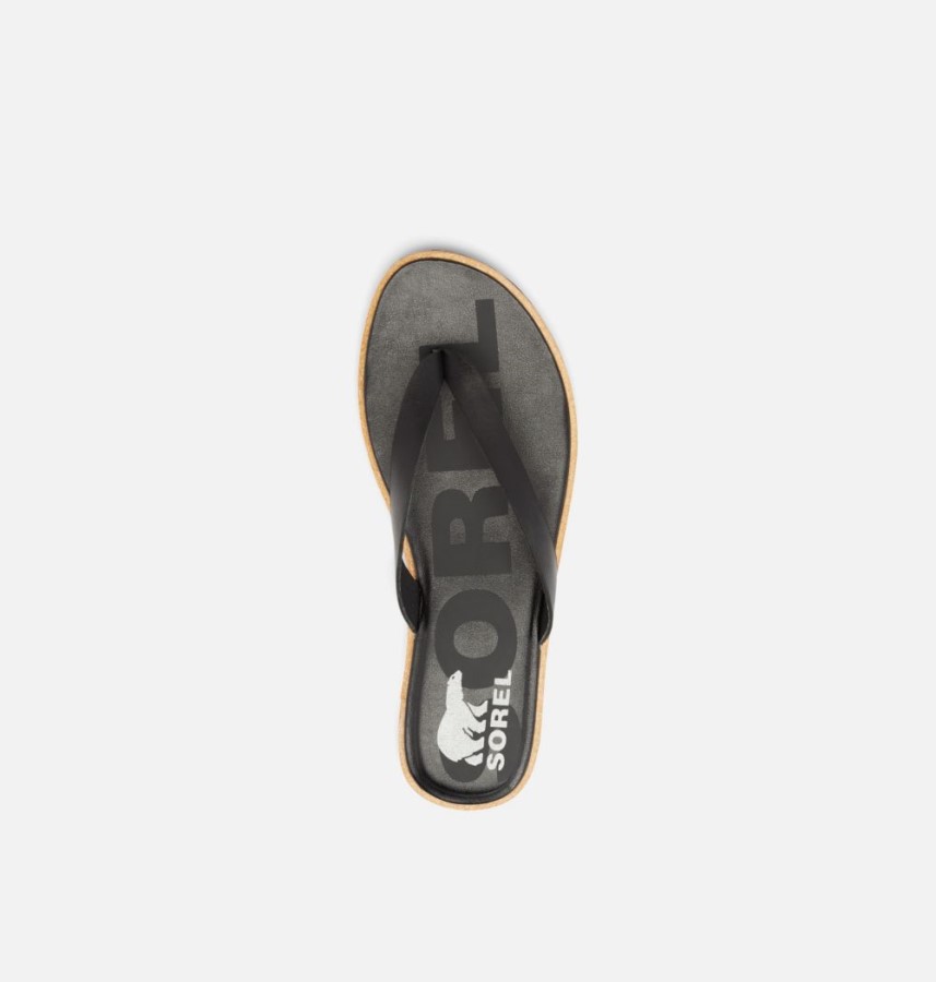 Womens Ella Ii Flip Sandal Sorel Australia Black-Sea Salt