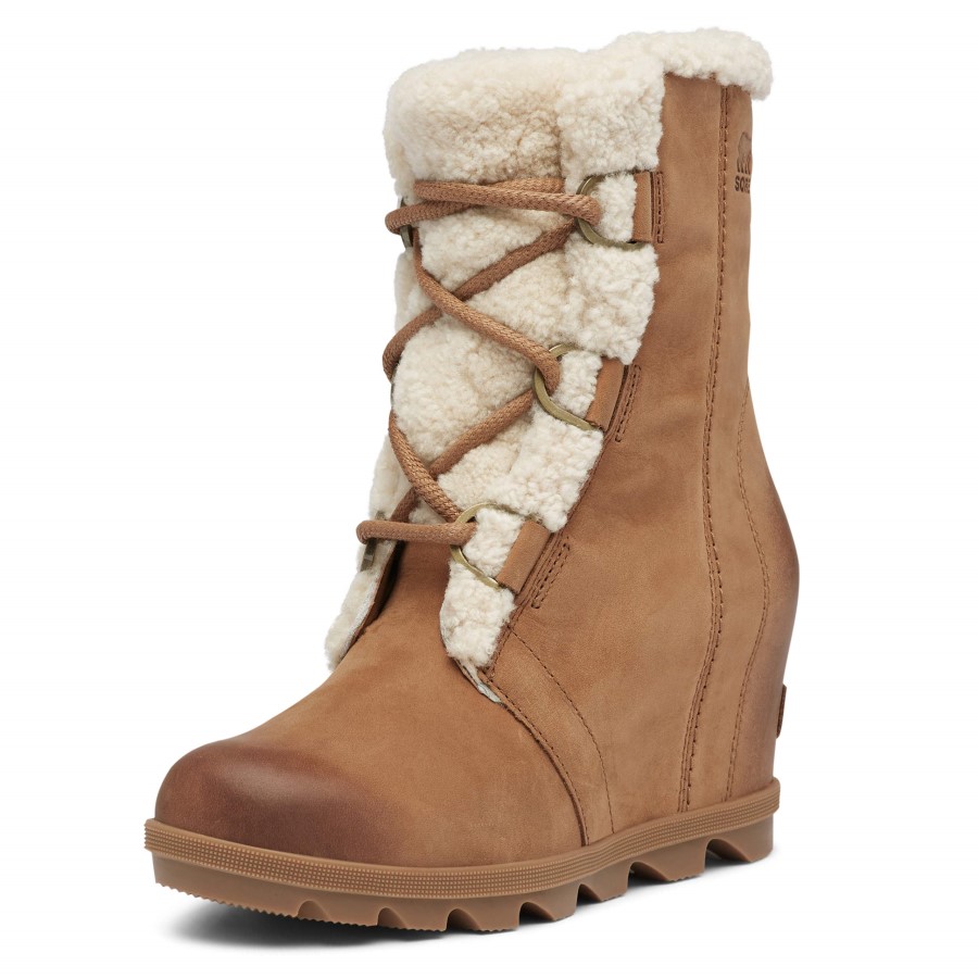 Womens Joan Of Arctic Wedge Ii Shearling Wedge Heel Ankle Boots Sorel Australia Velvet Tan