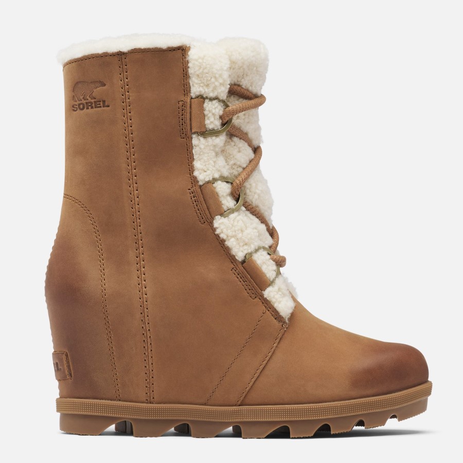 Womens Joan Of Arctic Wedge Ii Shearling Wedge Heel Ankle Boots Sorel Australia Velvet Tan