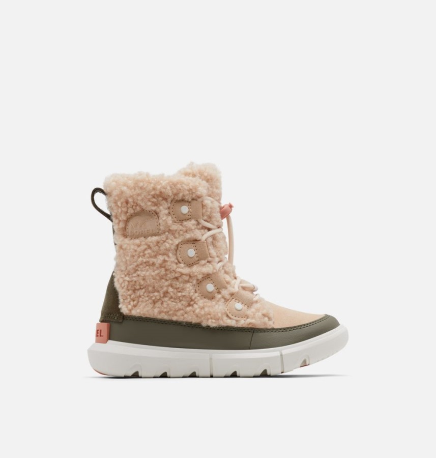 Youth Explorer Cozy Boot Nova Sand-Stone Green Sorel Australia
