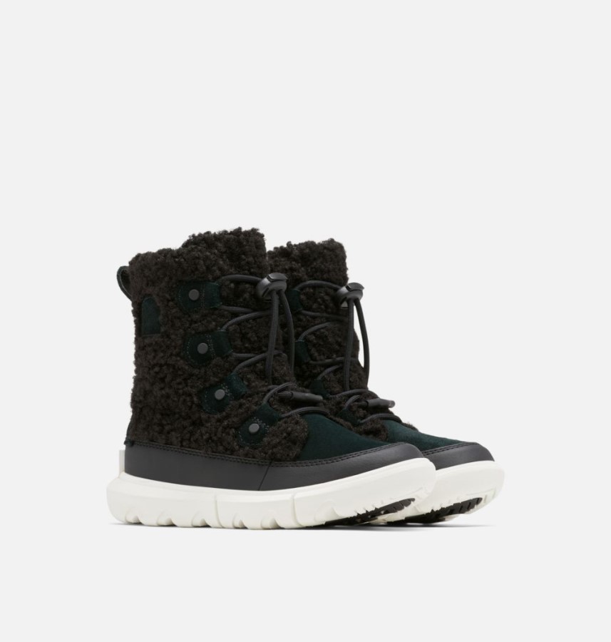Youth Explorer Cozy Boot Sorel Australia Black-Sea Salt