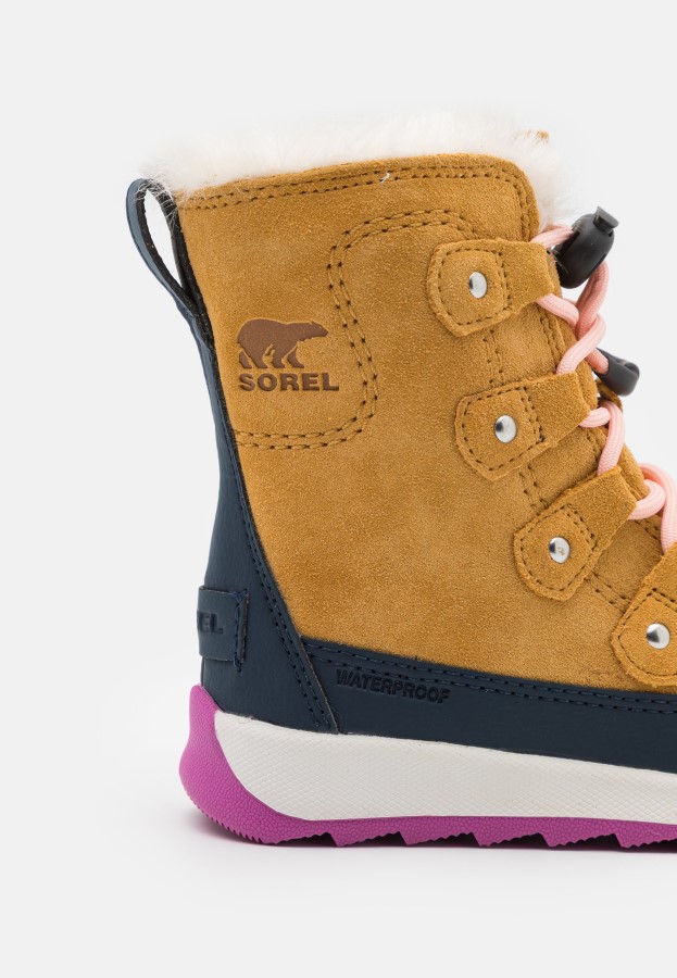Childrens Whitney Ii Joan Lace Winter Boots Geo Yellow/Collegiate Navy Sorel Australia