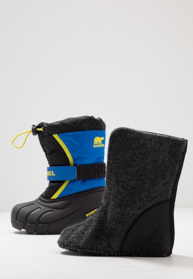 Sorel Australia Youth Flurry Winter Boots Black/Super Blue