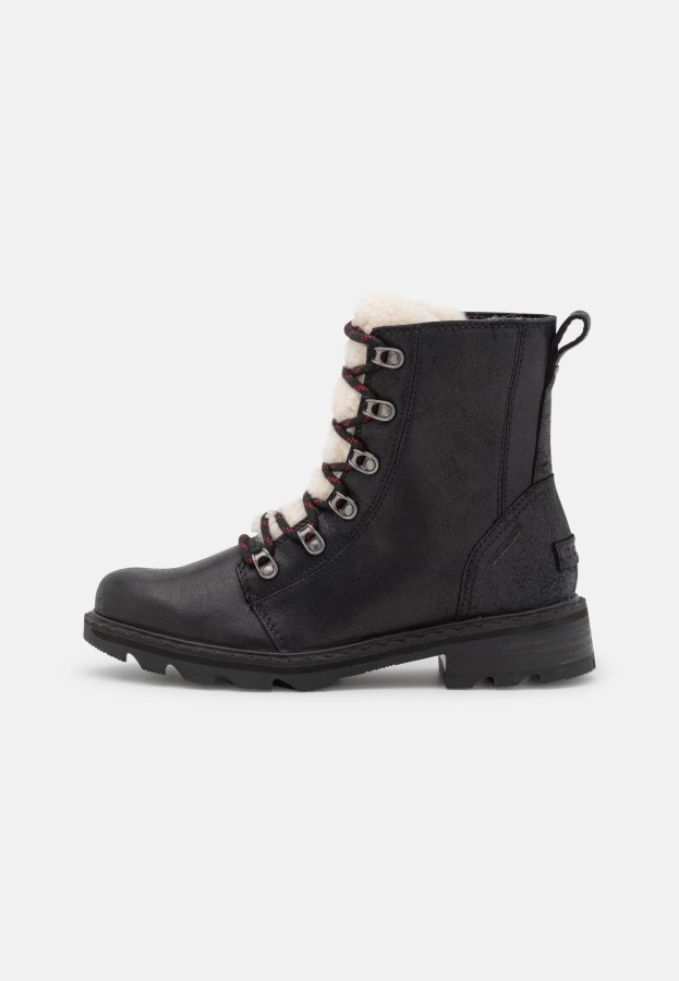 Black/Nocturnal Red Lennox Lace Cozy Winter Boots Sorel Australia