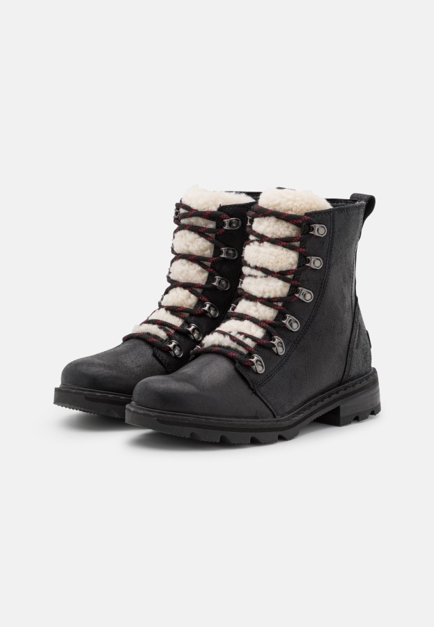 Black/Nocturnal Red Lennox Lace Cozy Winter Boots Sorel Australia
